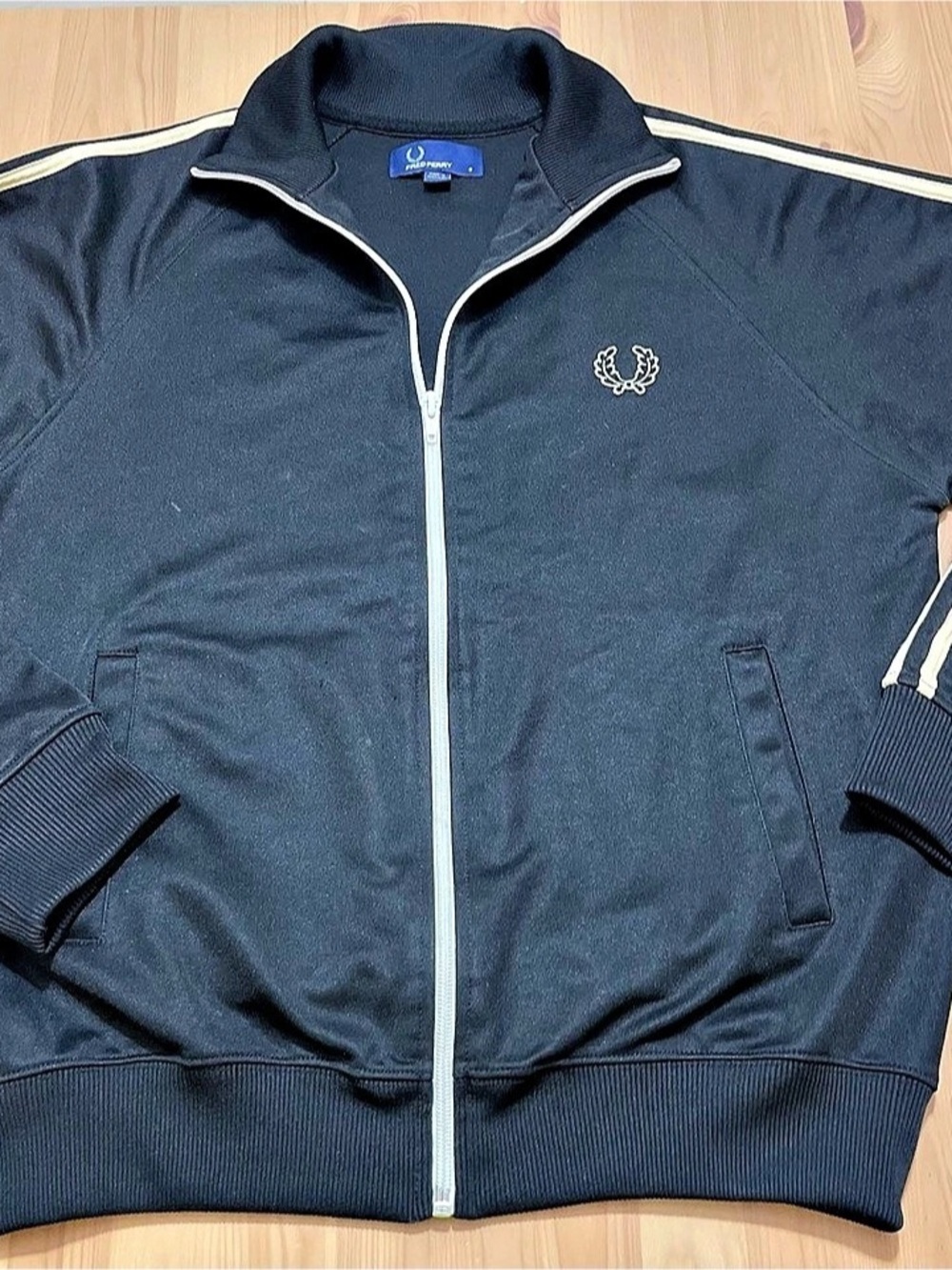 Fred Perry Taped Track Jacket Black Small